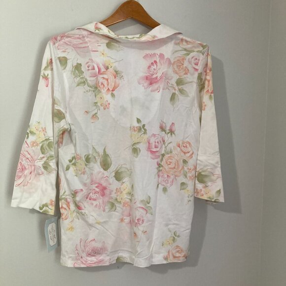 New with Tags Carole Hochman Women Size M Sleep Shirt White 100% Supima Cotton - Picture 10 of 13